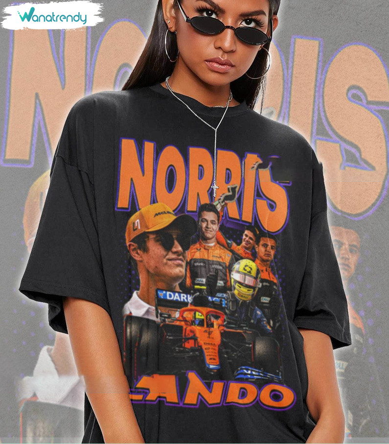 Lando Norris Shirt, Vintage Sport Car Driving Tee Tops Unisex Hoodie