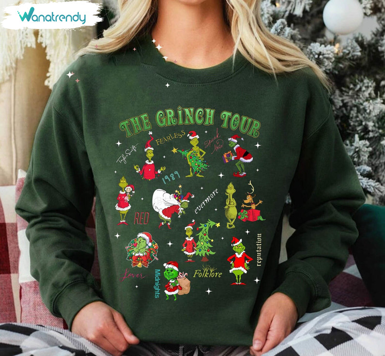 The Grinch Tour Shirt, Grinch Tour Vintage Unisex Hoodie Tee Tops