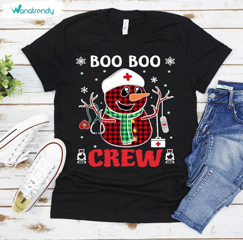 Boo Boo Crew Christmas Shirt, Christmas Funny Crewneck Sweatshirt Tee Tops