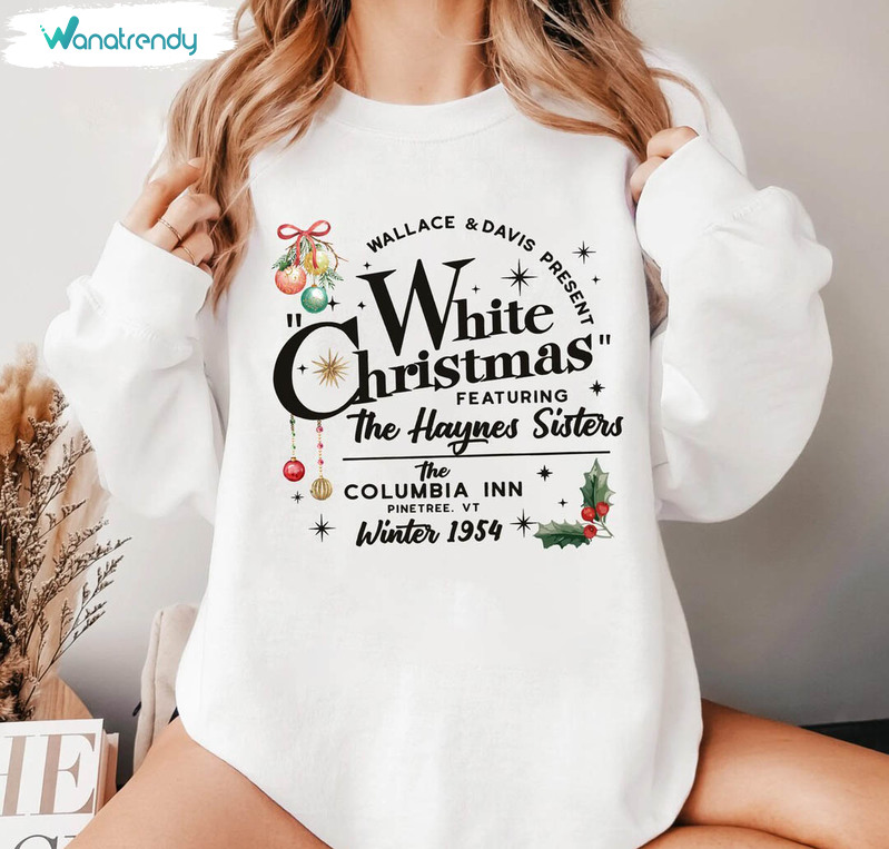 White Christmas Movie Sweatshirt, Christmas Song Short Sleeve Hoodie