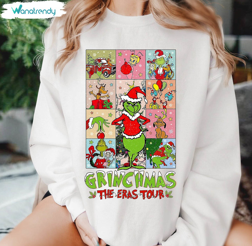 The Grinch Tour Shirt, Whovillee University Grich Short Sleeve Hoodie