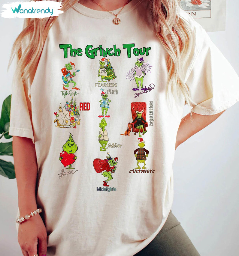 The Grinch Tour Shirt, Merry Grinchmas Crewneck Sweatshirt Unisex Hoodie