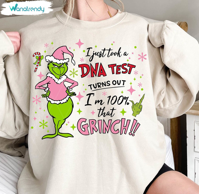 I Just Took A Dna Test Grinch Shirt, Funny Grinch Short Sleeve T-Shirt