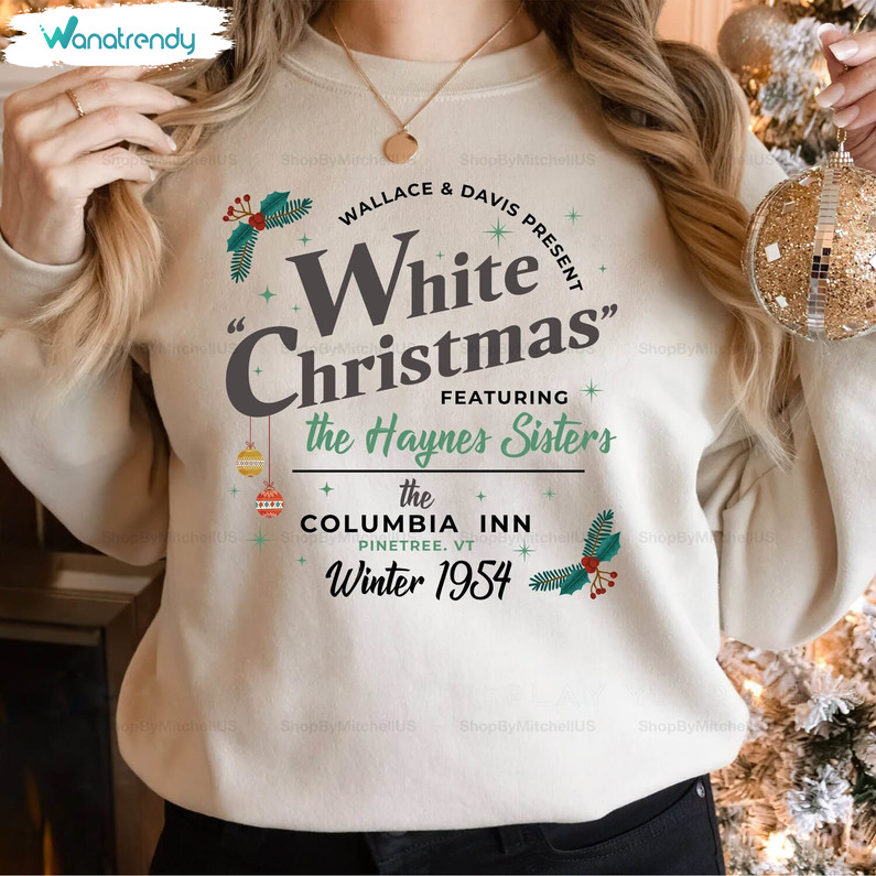 White Christmas Movie Sweatshirt, Haynes Sisters Long Sleeve Unisex Hoodie