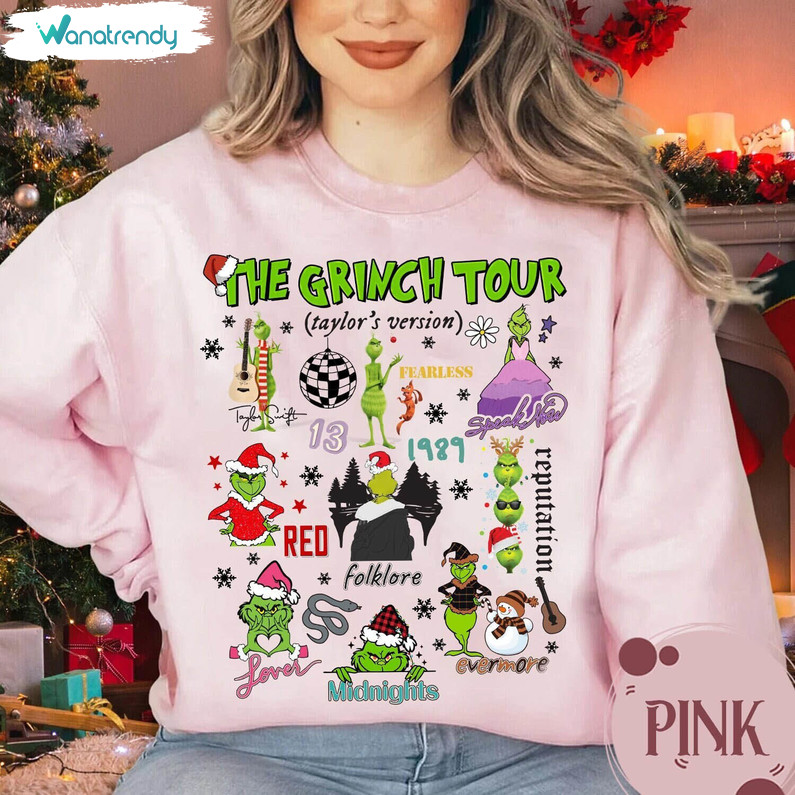 The Grinch Tour Shirt, Vintage Grinch Christmas Sweater Long Sleeve
