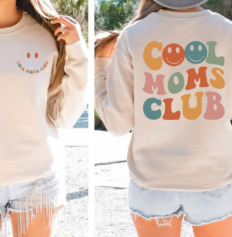 Cool Moms Club Cute Smile Face Sweatshirt