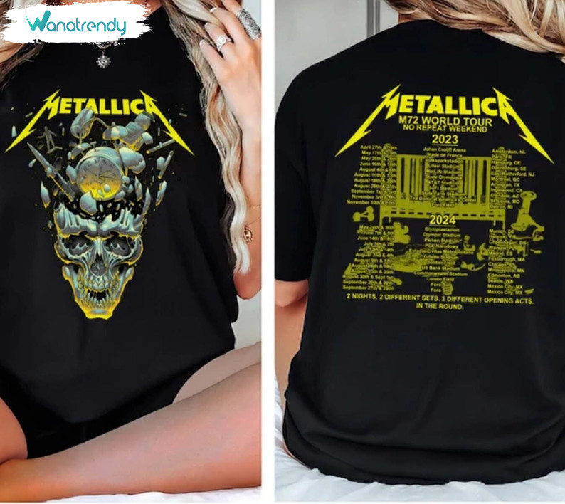 Metallica Band Shirt, 72 Seasons Tour Crewneck Sweatshirt Unisex T Shirt