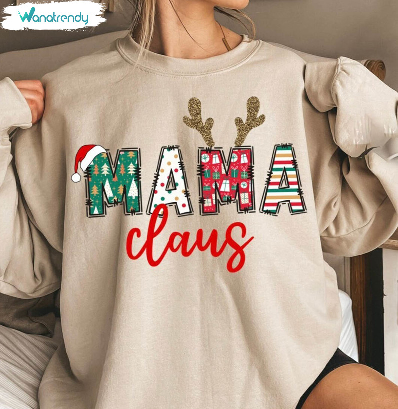 Mama Claus Sweatshirt, Gigi Claus Crewneck Sweatshirt Long Sleeve