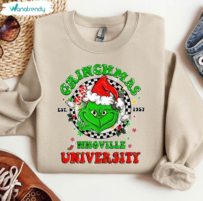 Whoville University Shirt, Grinchmas Unisex T Shirt Unisex Hoodie