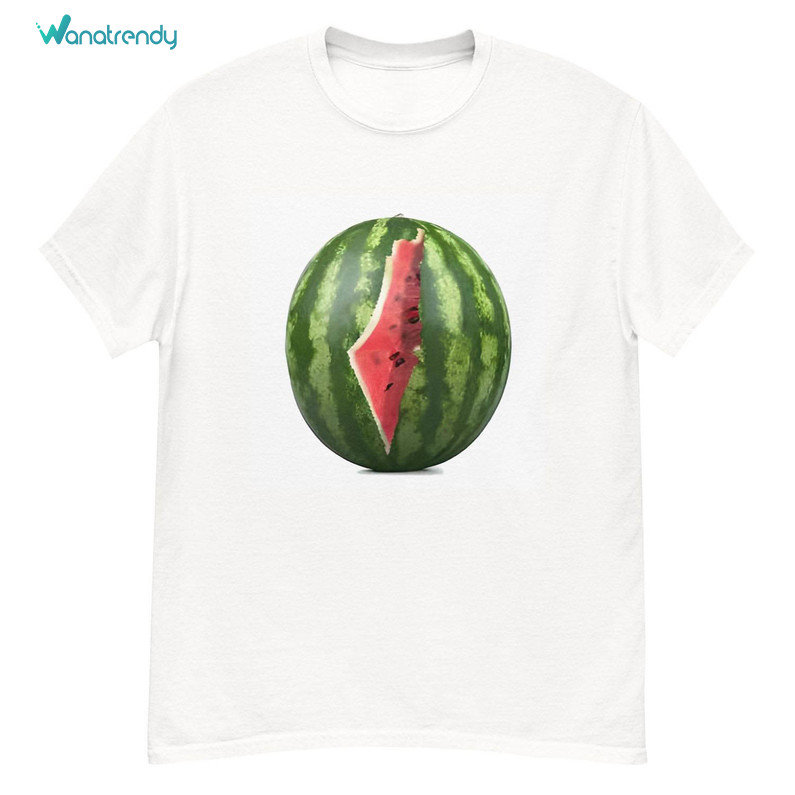 Watermelon Shirt, Palestinian Trendy Crewneck Sweatshirt Sweater