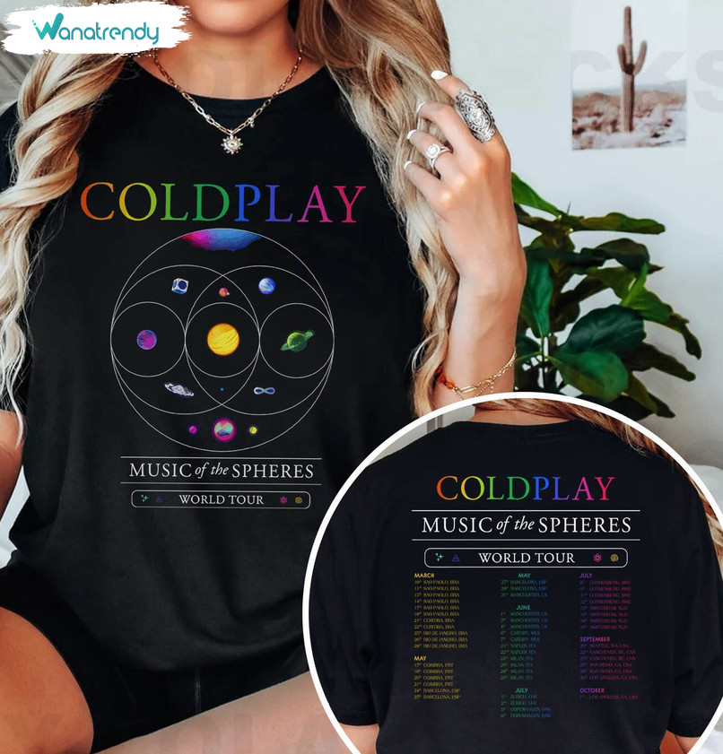 Coldplay Shirt, Coldplay Music Unisex T Shirt Short Sleeve