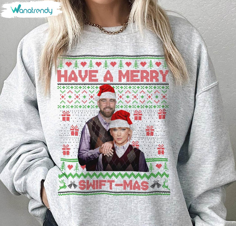 Travis Kelce Christmas Shirt, Christmas Football Crewneck Sweatshirt Tee Tops