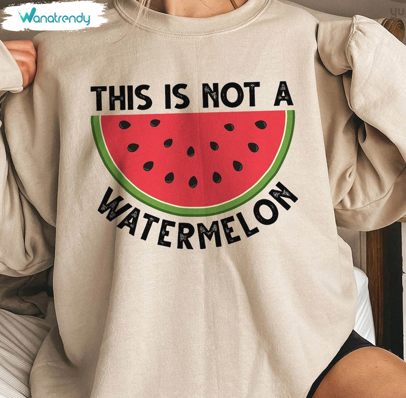This Is Not A Watermelon Shirt, Magritte Pas Une Pasteque Unisex T Shirt Long Sleeve
