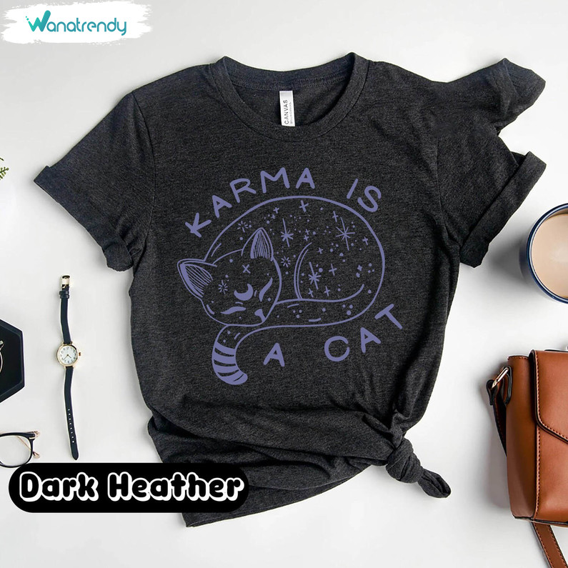 Karma Is A Cat Shirt, Music Album Short Sleeve Long Sleeve