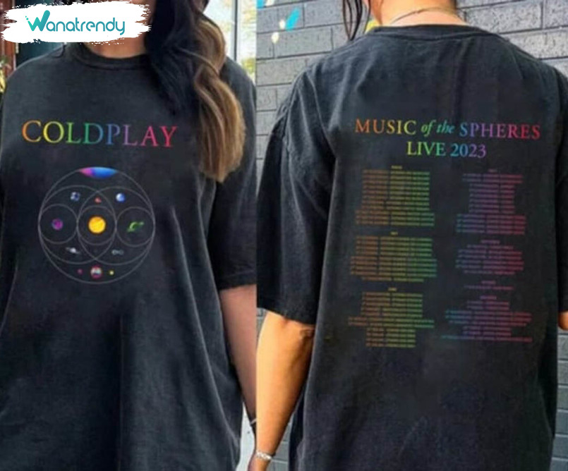 Coldplay World Tour 2023 Shirt, Coldplay Music Sweater Crewneck Sweatshirt