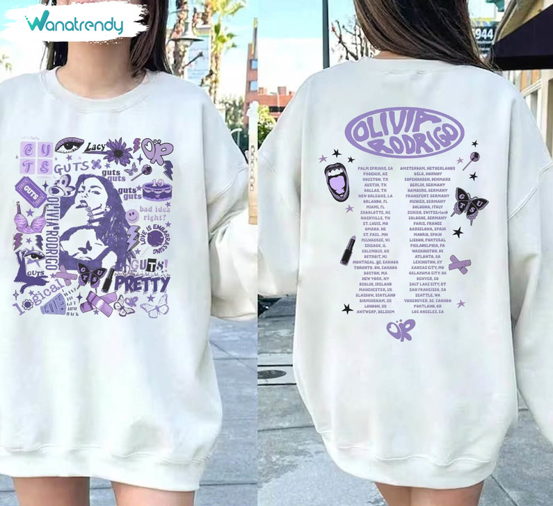 Olivia Rodrigo Guts Shirt, Guts World Tour Crewneck Sweatshirt Unisex Hoodie