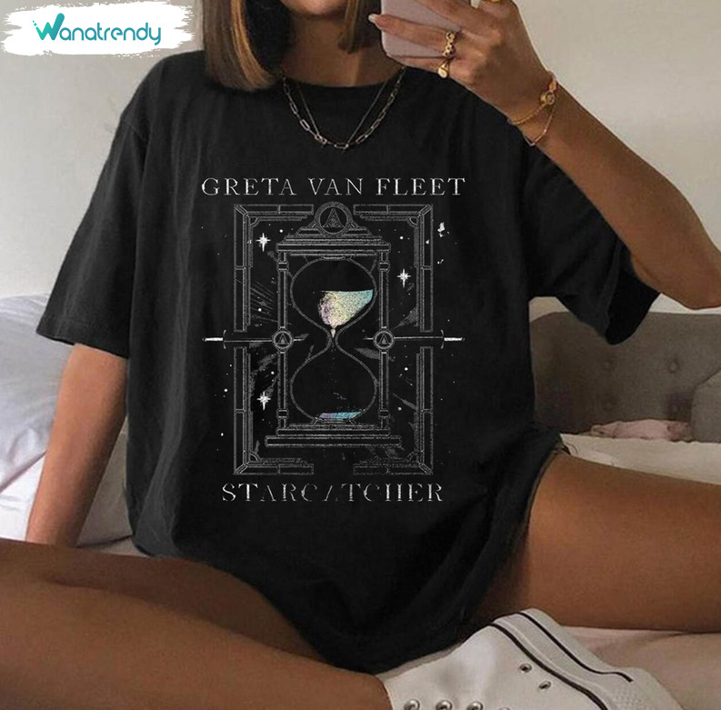 Greta Van Fleet Shirt, Trendy Musician Short Sleeve Sweater