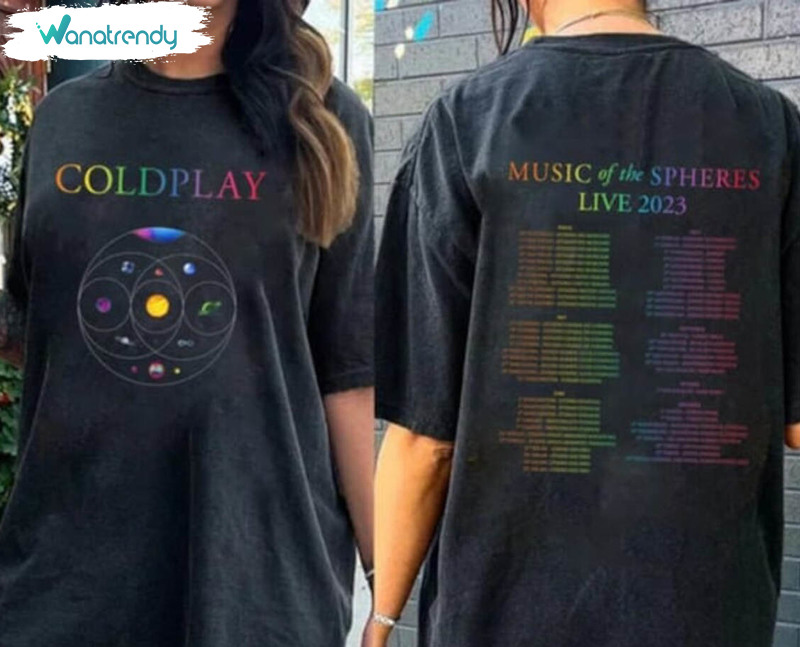 Coldplay Shirt, Coldplay Music Tour Long Sleeve Sweater