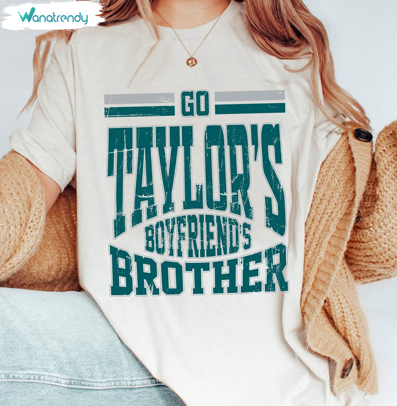 Vintage Go Taylor's Boyfriend's Brother Shirt, Football Eagle Short Sleeve Sweater