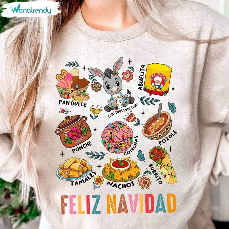 Mi Burrito Sabanero Mexican Shirt, Spanish Christmas Crewneck Sweatshirt Tee Tops