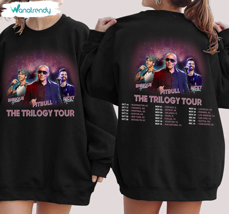 Pitbull Tour Shirt, The Trilogy Tour Unisex Hoodie Tee Tops