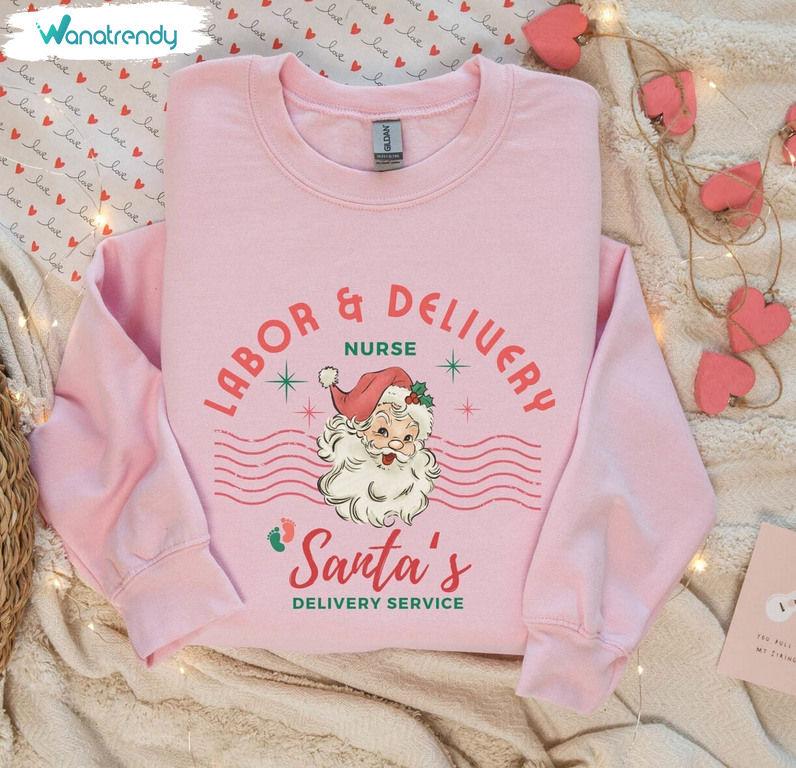 Santa's Delivery Service Shirt, Christmas Cute Unisex Hoodie Sweater