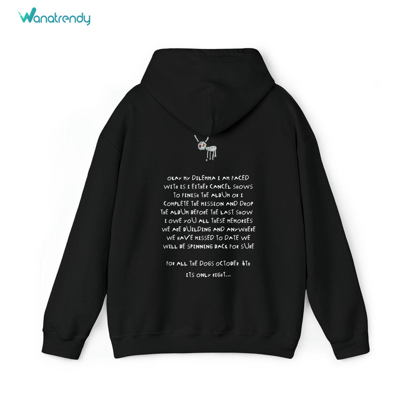 For All The Dogs Shirt, Drakes Music Sweater Crewneck Sweatshirt