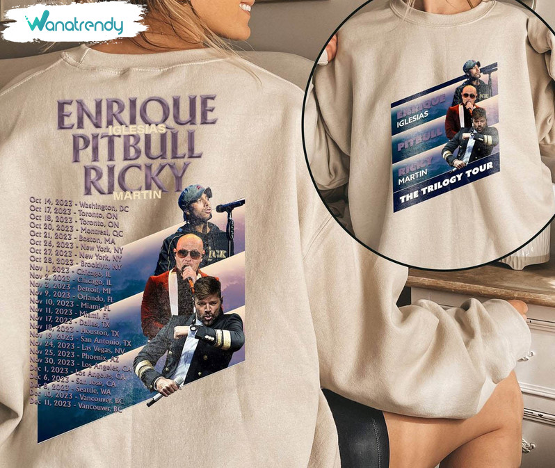 Pitbull Tour Shirt, Pitbull X Ricky Martin Crewneck Sweatshirt Unisex T Shirt