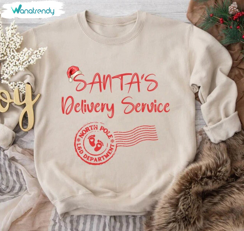 Santa's Delivery Service Shirt, Labor And Delivery Nurse Sweater Unisex Hoodie