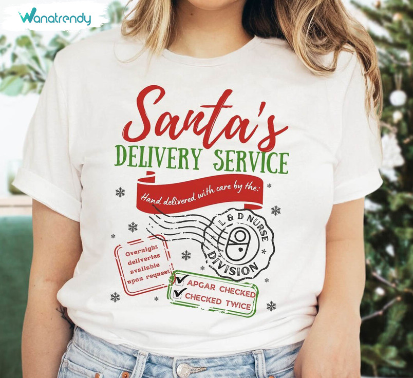 Santa's Delivery Service Shirt, Christmas Unisex Hoodie Tee Tops
