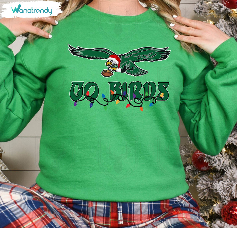 Go Birds Christmas Shirt, Bird Gang Nfl Football Long Sleeve Unisex T Shirt