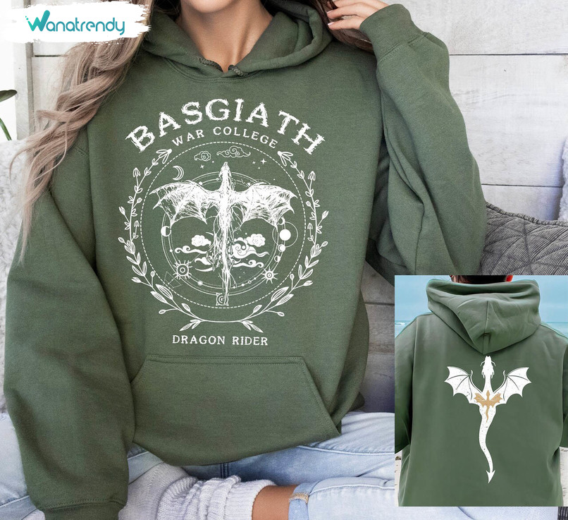 Basgiath War College Sweatshirt, Fourth Wing Short Sleeve Tee Tops