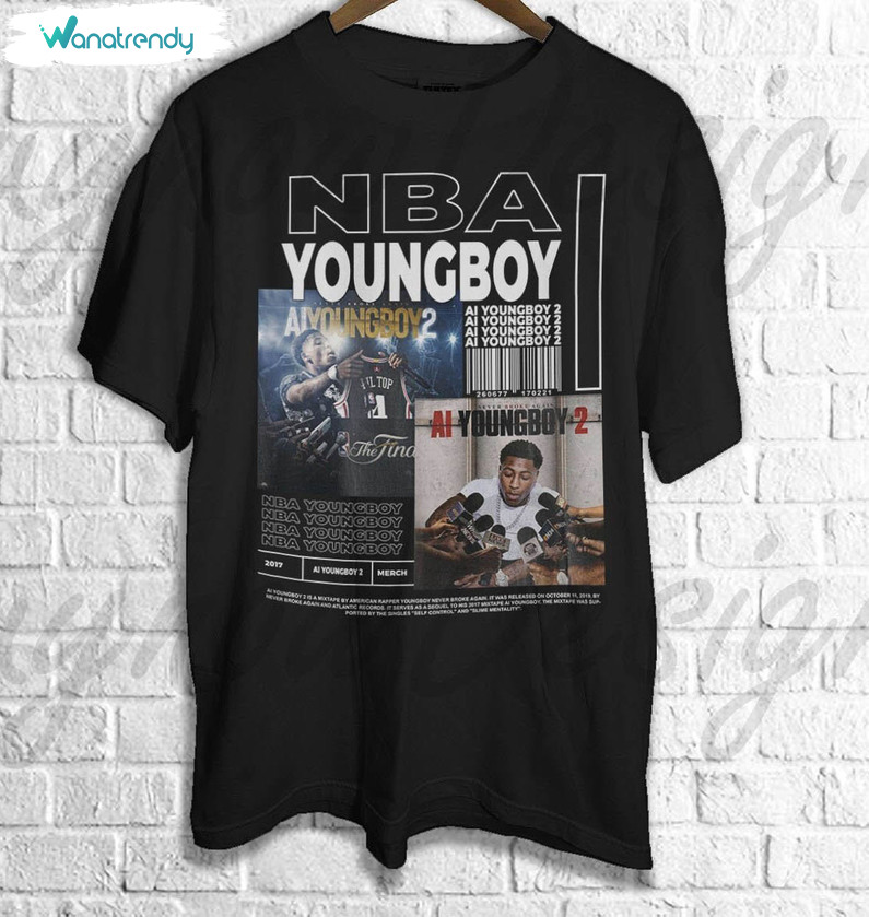 Nba Youngboy Shirt, Vintage Nba Youngboy Short Sleeve Crewneck Sweatshirt