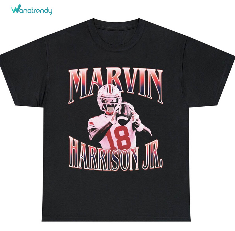 Marvin Harrison Jr Shirt, Ohio State Buckeyes Football Sweater Long Sleeve