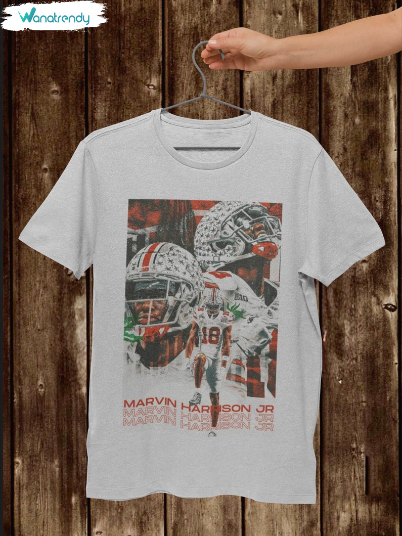 Marvin Harrison Jr Shirt, Ohio State Buckeyes Tee Tops Short Sleeve