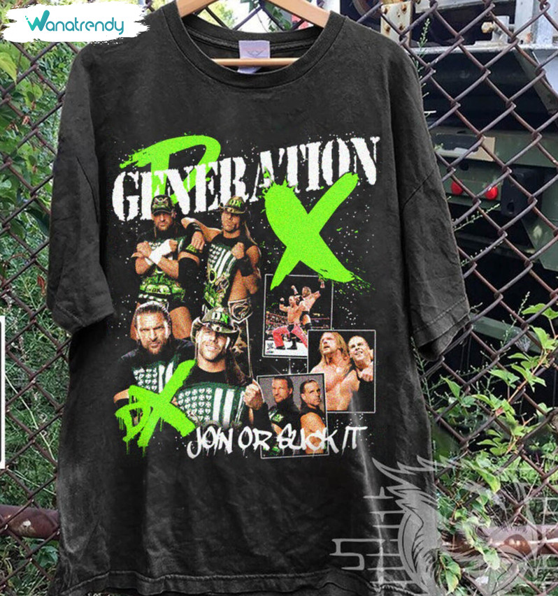 D Generation X Shirt, Wwe Trendy Sweater Long Sleeve