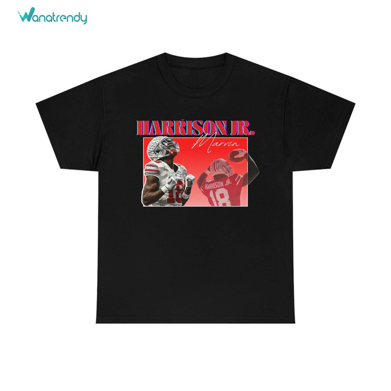 Marvin Harrison Jr Shirt, Retro Long Sleeve Short Sleeve