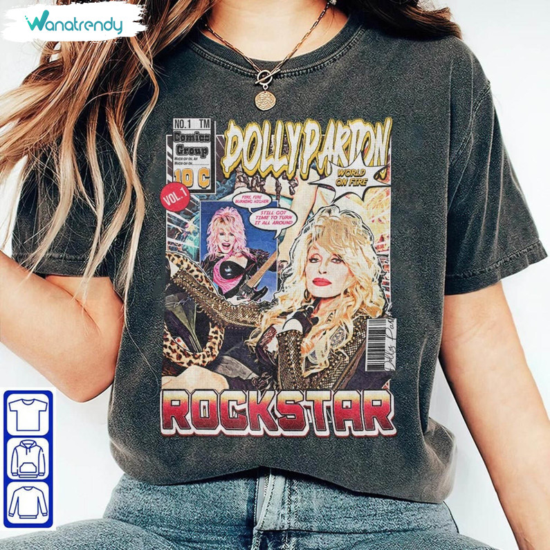 Dolly Parton Shirt, Album Rockstar 2023 Unisex Hoodie Tee Tops