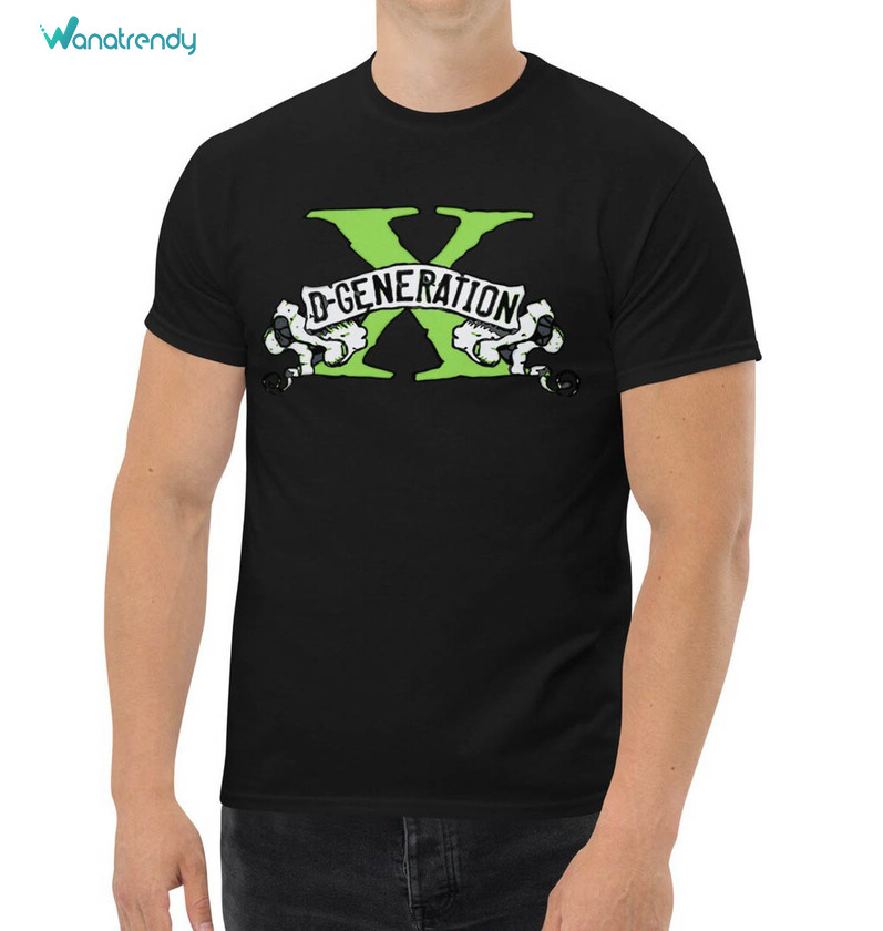 D Generation X Shirt, Wwf World Wrestling Short Sleeve Tee Tops