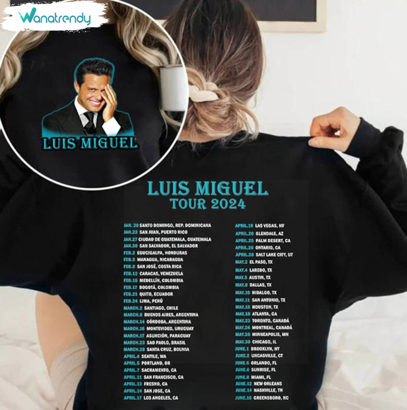 Luis Miguel Shirt, Luis Miguel 2024 Concert Short Sleeve Long Sleeve