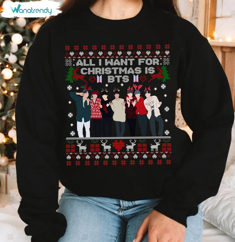 Bts Christmas Shirt, Bangtang Unisex Hoodie Crewneck Sweatshirt