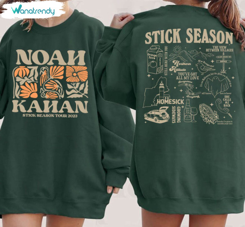 Noah Kahan Shirt, Stick Season Tour 2023 Short Sleeve Long Sleeve