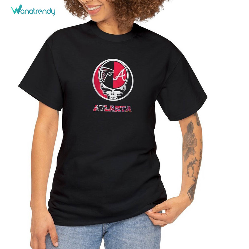 Grateful Dead Stealie Atlanta Shirt, Atlanta Falcons Nfl Long Sleeve Hoodie