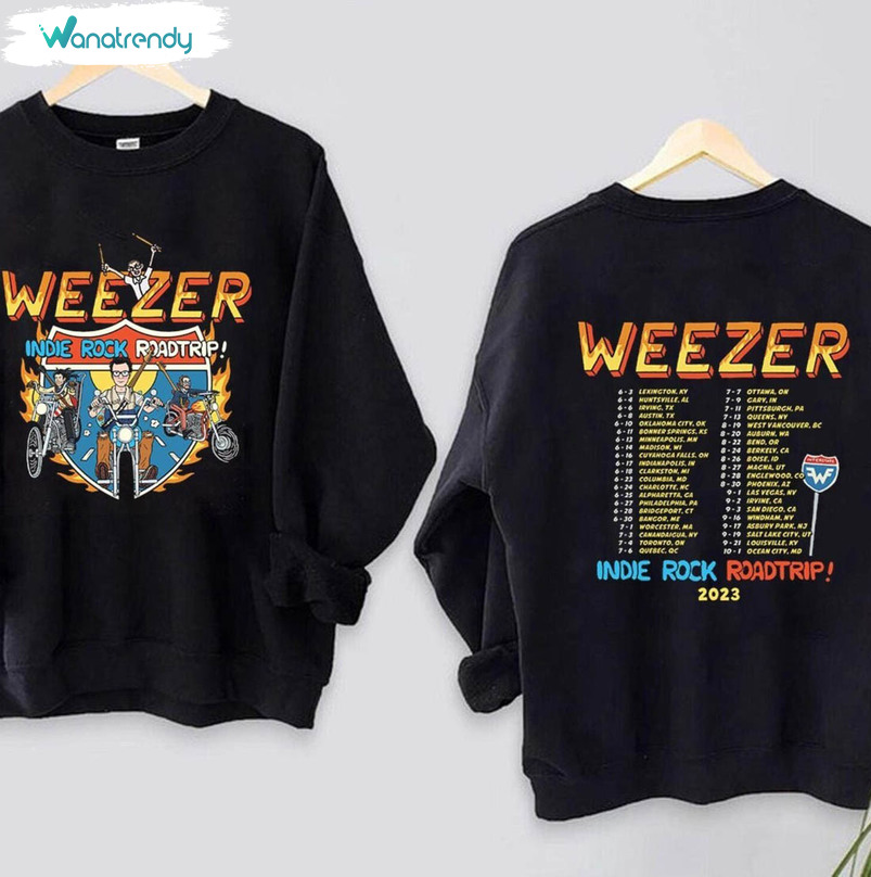 Weezer T Shirt, Weezer 2023 Concert Long Sleeve Short Sleeve