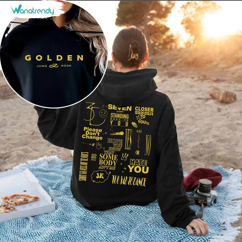 Jungkook Golden Album Shirt, Golden Maknae Long Sleeve Unisex T Shirt