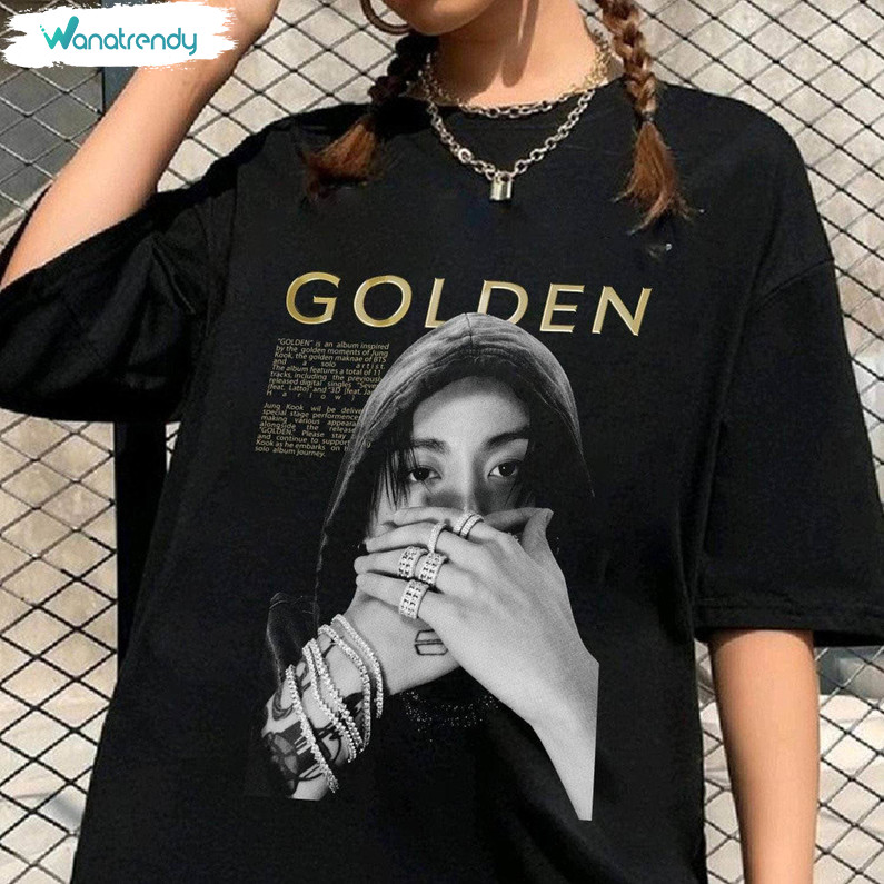 Jungkook Golden Album Shirt, Golden Jungkook Unisex Hoodie Crewneck Sweatshirt
