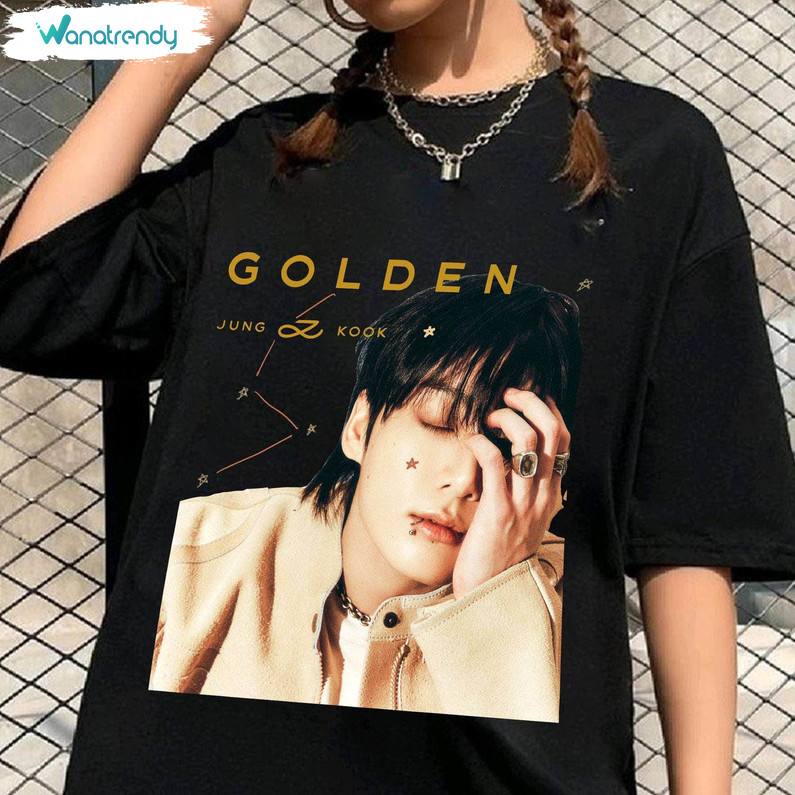 Jungkook Golden Album Shirt, Vintage Golden Album Long Sleeve Crewneck Sweatshirt