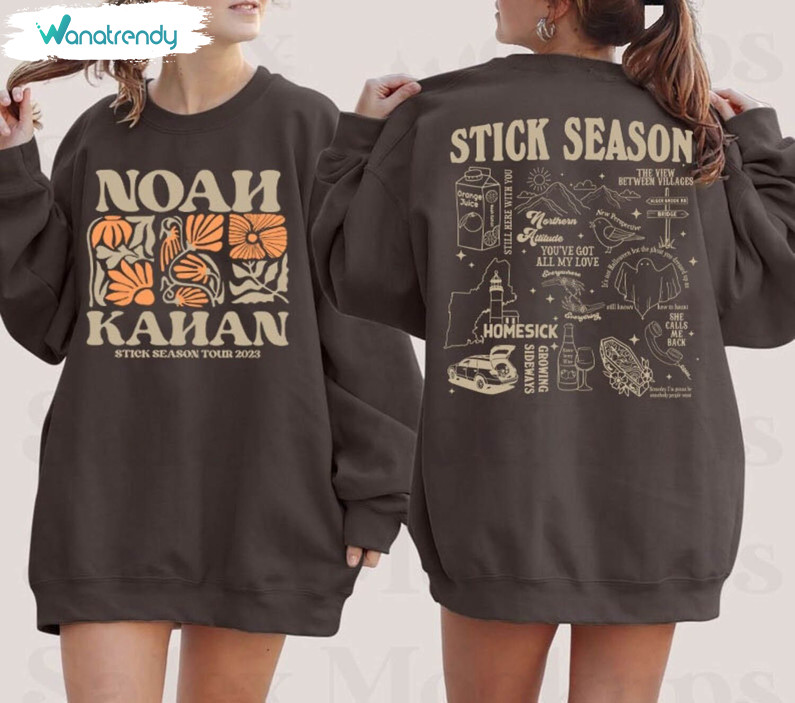 Noah Kahan Shirt, Stick Season Tour 2023 Short Sleeve Tee Tops