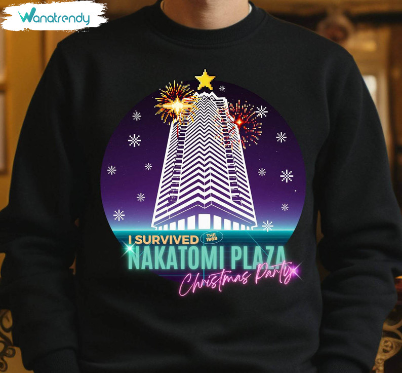 Nakatomi Plaza Sweatshirt, Funny Christmas Short Sleeve Sweater