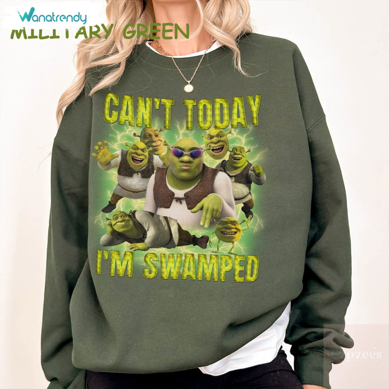 New Rare Can't Today I'm Swamped Shirt, Disney Fiona Princess Long Sleeve Sweater